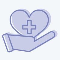 Icon Health. related to Healthcare symbol. two tone style. design editable vector