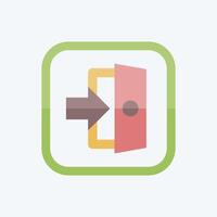 Icon Exit. related to Public symbol. flat style. design editable vector