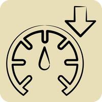Icon Accelerate. related to Speed symbol. hand drawn style. design editable vector