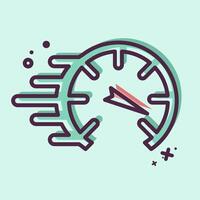 Icon Speed. related to Speed symbol. MBE style. design editable vector