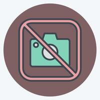 Icon No Photo. related to Public symbol. color mate style. design editable vector