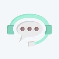 Icon Live Chat. related to Healthcare symbol. flat style. design editable vector