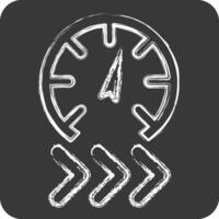 Icon Rapid. related to Speed symbol. chalk Style. design editable vector