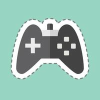 Sticker line cut Gamepad. related to Hobbies symbol. design editable vector