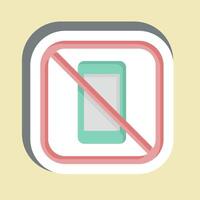 Sticker No Phone. related to Public symbol. design editable vector