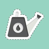 Sticker line cut Watering Can. related to Hobbies symbol. design editable vector