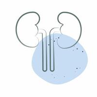 Icon Kidney. related to Healthcare symbol. Color Spot Style. design editable vector