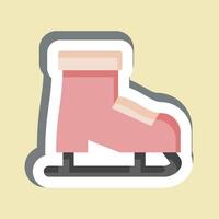 Sticker Roller Skates. related to Hobbies symbol. design editable vector