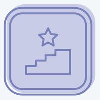 Icon Stairs. related to Public symbol. two tone style. design editable vector