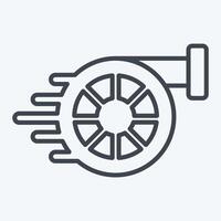 Icon Turbo. related to Speed symbol. line style. design editable vector