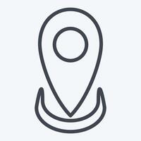Icon Location. related to Healthcare symbol. line style. design editable vector
