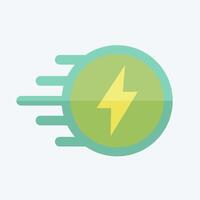 Icon Flash. related to Speed symbol. flat style. design editable vector