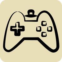 Icon Gamepad. related to Hobbies symbol. hand drawn style. design editable vector