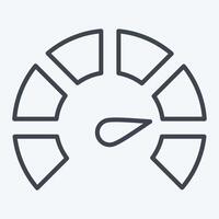 Icon Gauge. related to Speed symbol. line style. design editable vector