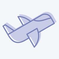 Icon Airplane. related to Hobbies symbol. two tone style. design editable vector