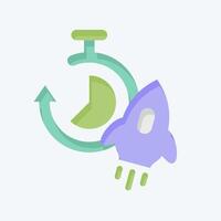 Icon Productivity. related to Speed symbol. flat style. design editable vector