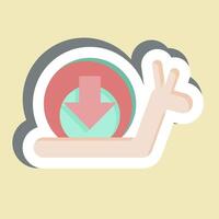 Sticker Slow. related to Speed symbol. design editable vector