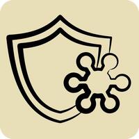 Icon Resistance. related to Healthcare symbol. hand drawn style. design editable vector