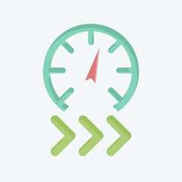 Icon Rapid. related to Speed symbol. flat style. design editable vector
