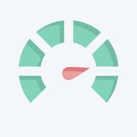 Icon Gauge. related to Speed symbol. flat style. design editable vector