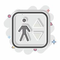 Icon Elevator. related to Public symbol. comic style. design editable vector