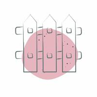 Icon Fence. related to Kindergarten symbol. Color Spot Style. design editable vector
