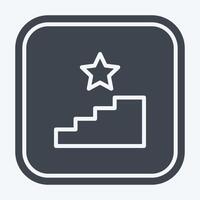 Icon Stairs. related to Public symbol. glyph style. design editable vector
