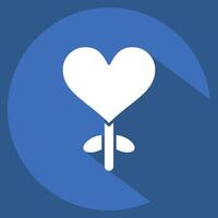 Icon Hurt Ballon. related to Women symbol. long shadow style. design editable vector