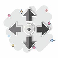 Icon Movement. related to Speed symbol. comic style. design editable vector