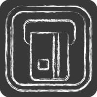 Icon ATM. related to Public symbol. chalk Style. design editable vector