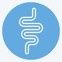 Icon Intestine. related to Healthcare symbol. blue eyes style. design editable vector