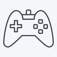 Icon Gamepad. related to Hobbies symbol. line style. design editable vector