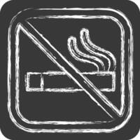 Icon No Smoking. related to Public symbol. chalk Style. design editable vector