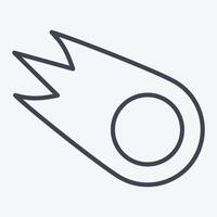 Icon Comet. related to Speed symbol. line style. design editable vector