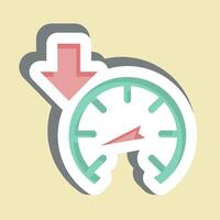 Sticker Slow Down. related to Speed symbol. design editable vector