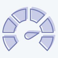 Icon Gauge. related to Speed symbol. two tone style. design editable vector