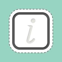 Sticker line cut Information. related to Public symbol. design editable vector