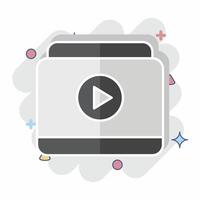 Icon Online . related to Hobbies symbol. comic style. design editable vector