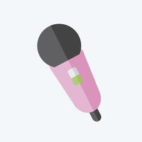 Icon Singing Mic. related to Hobbies symbol. flat style. design editable vector