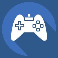 Icon Gamepad. related to Hobbies symbol. long shadow style. design editable vector