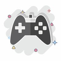 Icon Gamepad. related to Hobbies symbol. comic style. design editable vector