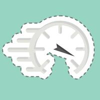 Sticker line cut Speed. related to Speed symbol. design editable vector