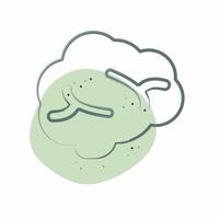 Icon Brain. related to Healthcare symbol. Color Spot Style. design editable vector