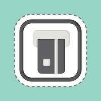 Sticker line cut ATM. related to Public symbol. design editable vector