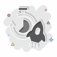 Icon Productivity. related to Speed symbol. comic style. design editable vector