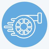 Icon Turbo. related to Speed symbol. blue eyes style. design editable vector