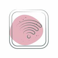 Icon Wifi. related to Public symbol. Color Spot Style. design editable vector