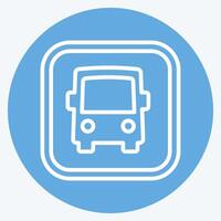 Icon Bus. related to Public symbol. blue eyes style. design editable vector