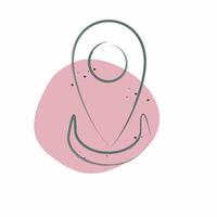 Icon Location. related to Healthcare symbol. Color Spot Style. design editable vector