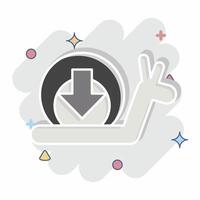 Icon Slow. related to Speed symbol. comic style. design editable vector